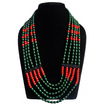 Emerald Corundum Dyed Beaded Necklace - Ethnic Inspiration